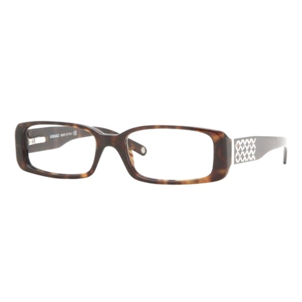 Versace Authentic Glasses Frames Havana w/Silver & Crystals Mod 3107 B 108 Case